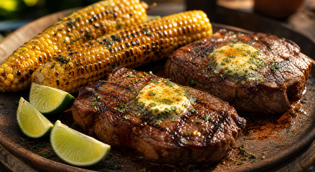 Rinderhüftsteaks mit Kräuterbutter und geröstetem Mais episode artwork